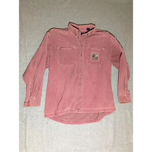 Womens Ox Sport Shirt Size XL Red University of Alabama Corduroy Button Up
